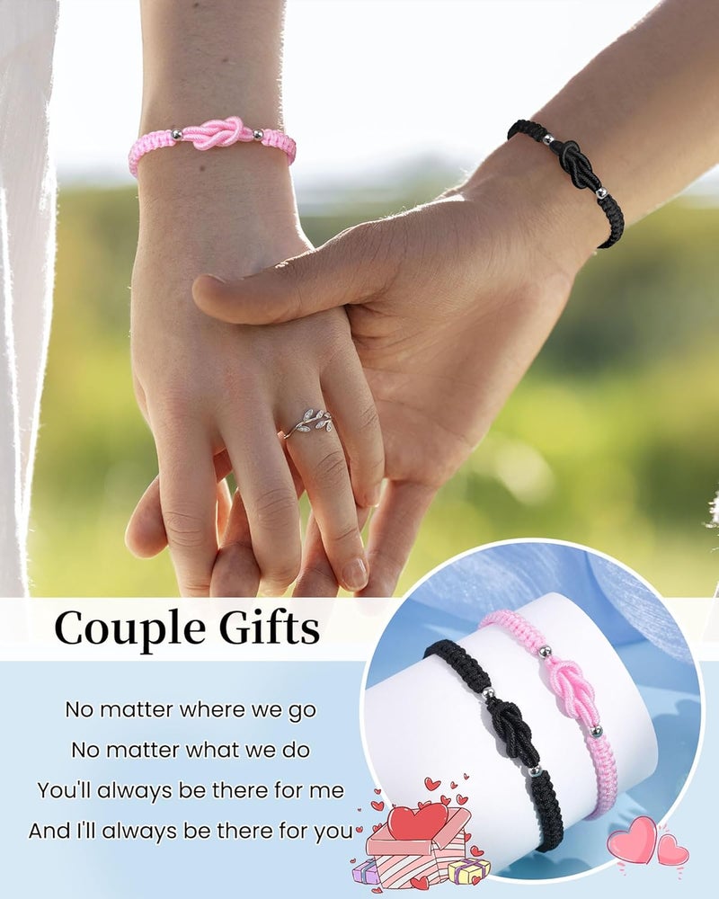 VU100 Matching Bracelets for Couples Bracelets Gifts for Girlfriend Boyfriend Long Distance Relationship Gifts Matching Bracelets Present for Birthday Christmas Anniversary - Image 4